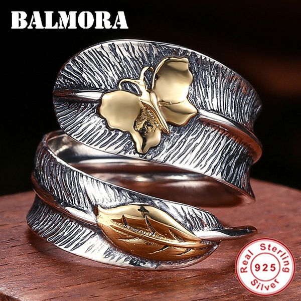 balmora 100% real 925 sterling silver jewelry butterfly feather retro rings for women party gift bijoux thai silver ring sy21477 t190627, Slivery;golden
balmora 100% real 925 sterling silver jewelry butterfly feather retro rings for women party gift bijoux thai silver ring sy21477 t190627, Slivery;golden