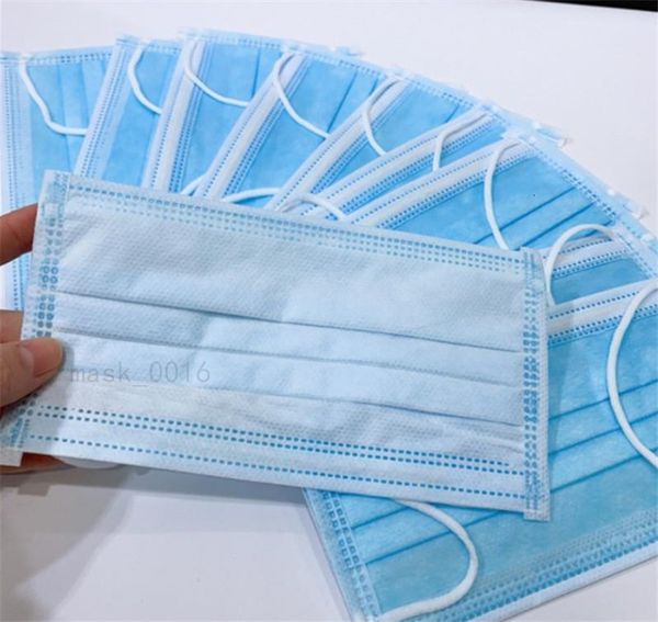 2ipr 3 слой маски для лица одноразовый пылевой фильтр x 1шт эластичные лицевые пылезащитные защитные маски черный синий