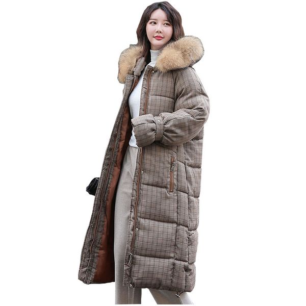 chic long plaid fur coat hooded winter down coat heavy jacket oversize thick warm cotton padded wadded parkas big pocket, Black
chic long plaid fur coat hooded winter down coat heavy jacket oversize thick warm cotton padded wadded parkas big pocket, Black