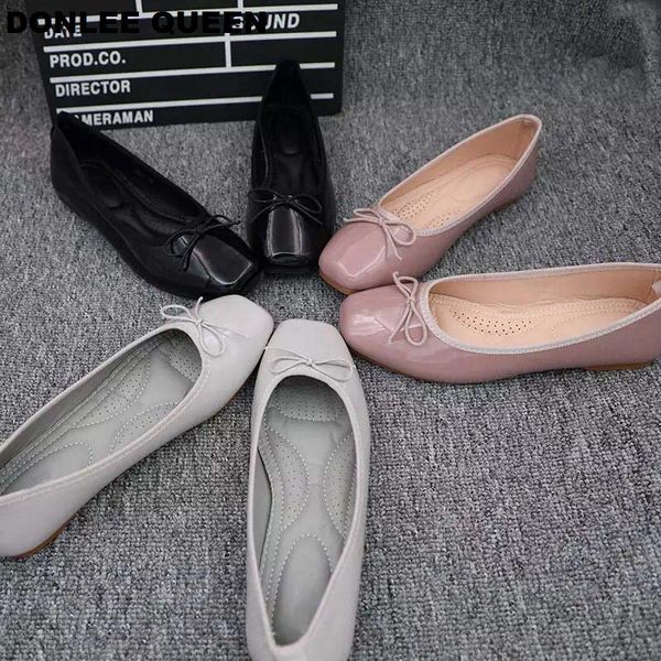 female patent leather flat shoes shallow butterfly-knot ballerina square toe spring autumn casual shoes slip on loafers moccasin, Black
female patent leather flat shoes shallow butterfly-knot ballerina square toe spring autumn casual shoes slip on loafers moccasin, Black