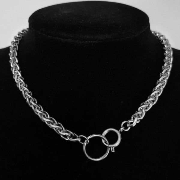 punk miami cuban choker necklace silver color stainless steel thick chain circle necklace women european&america fashion jewelry, Golden;silver
punk miami cuban choker necklace silver color stainless steel thick chain circle necklace women european&america fashion jewelry, Golden;silver