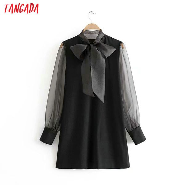 tangada women black dress patchwork mesh long sleeve bow neck 2019 vintage female mini dress vestidos feminina 3a49, Black;gray
tangada women black dress patchwork mesh long sleeve bow neck 2019 vintage female mini dress vestidos feminina 3a49, Black;gray