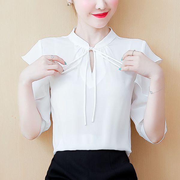 women's blouses & shirts korean fashion women clothing 2021 ladies chiffon blouse for white bow solid blusas plus size 3xl 0585
women's blouses & shirts korean fashion women clothing 2021 ladies chiffon blouse for white bow solid blusas plus size 3xl 0585