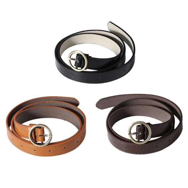 new 1 pc lady girls waist belt round buckle faux leather fashion women female luxury decorative slim strap casual 3 colors, Black;brown
new 1 pc lady girls waist belt round buckle faux leather fashion women female luxury decorative slim strap casual 3 colors, Black;brown