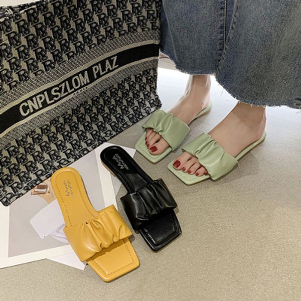 slippers women wear 2020 summer new korean version of the wild word drag square head open toe holiday beach slippers, Black
slippers women wear 2020 summer new korean version of the wild word drag square head open toe holiday beach slippers, Black
