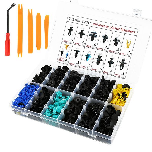 555pcs/set multiple sizes car push retainer hole rivets fastener plastic removal tool door trim panel audio radio dashboard
555pcs/set multiple sizes car push retainer hole rivets fastener plastic removal tool door trim panel audio radio dashboard