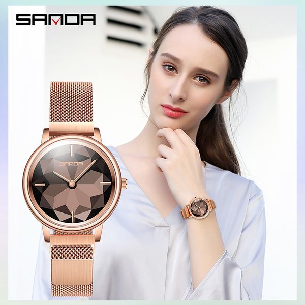 sanda brand fashion women quartz watch stainless steel strap 30 meters waterproof casual women shine wristwatch orologio uomo, Slivery;brown
sanda brand fashion women quartz watch stainless steel strap 30 meters waterproof casual women shine wristwatch orologio uomo, Slivery;brown