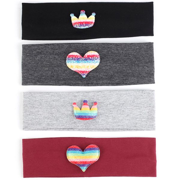 fashion baby girls stretch rainbow heart crown cotton headbands for toddler childs summer hairband accessories kids turban, Slivery;white
fashion baby girls stretch rainbow heart crown cotton headbands for toddler childs summer hairband accessories kids turban, Slivery;white