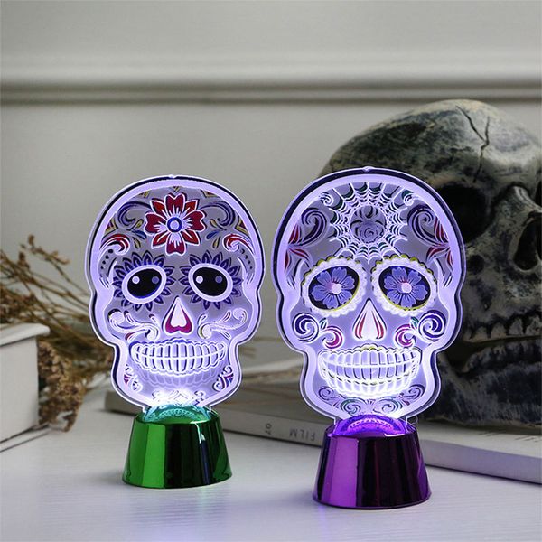 Brelong Halloween Decoration Night Lights Pumpkin Skull Deskdecoration Led Terror Props Mall Bar Decoration 1 Pcs