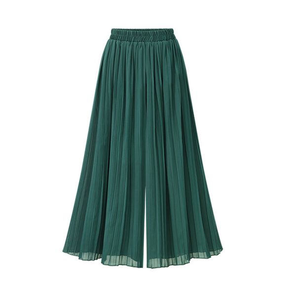 2020 summer european style pleated women wide leg pants loose chiffon boho female length pant elastic waist trousers plus size, Black;white
2020 summer european style pleated women wide leg pants loose chiffon boho female length pant elastic waist trousers plus size, Black;white