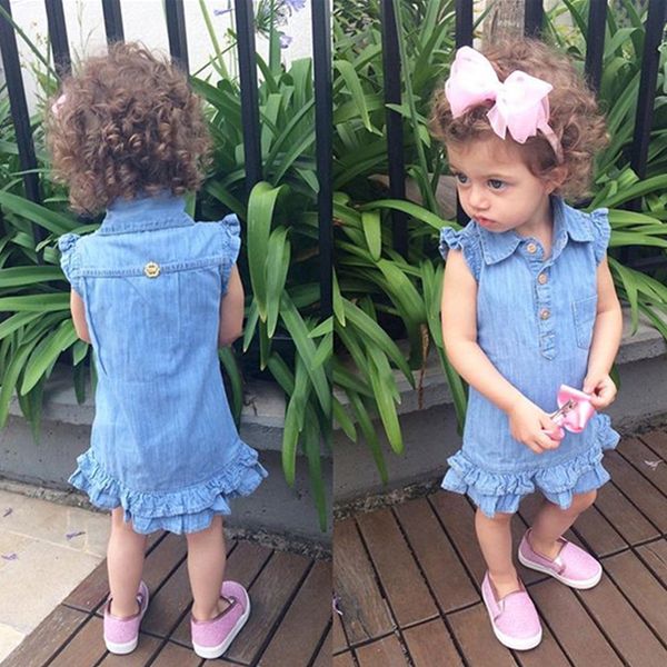 chamsgend baby infant girls kids cotton blend denim sleeveless shirt ruffle dress sundress fashion clothes 19mar8 p40, Red;yellow
chamsgend baby infant girls kids cotton blend denim sleeveless shirt ruffle dress sundress fashion clothes 19mar8 p40, Red;yellow