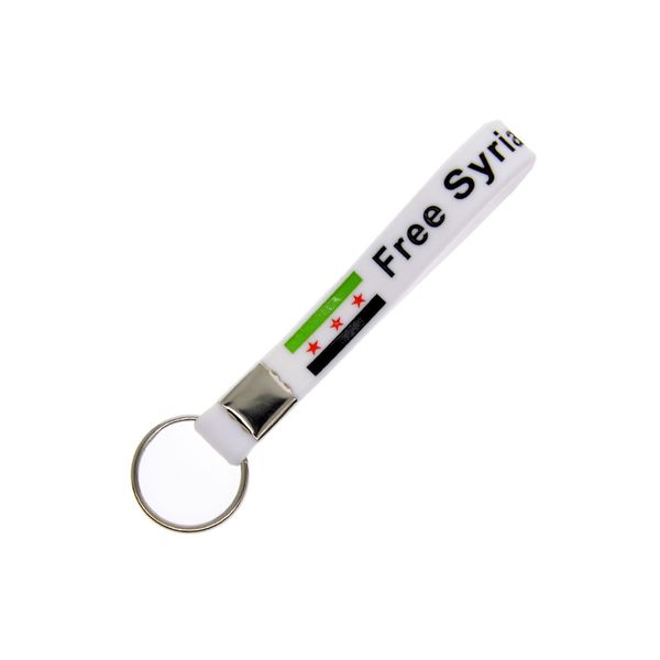 50pcs syria flag silicone rubber bracelet key ring white ink filled logo for promotion gift, Silver
50pcs syria flag silicone rubber bracelet key ring white ink filled logo for promotion gift, Silver