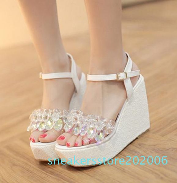 designer-e silver crystal beading platform wedges sandals 12cm size 34 to 39 s06, Black
designer-e silver crystal beading platform wedges sandals 12cm size 34 to 39 s06, Black