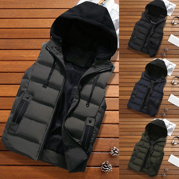 winter jacket men men's autumn coat padded cotton vest warm hooded thick vest jacket jaqueta masculino, Black;white
winter jacket men men's autumn coat padded cotton vest warm hooded thick vest jacket jaqueta masculino, Black;white