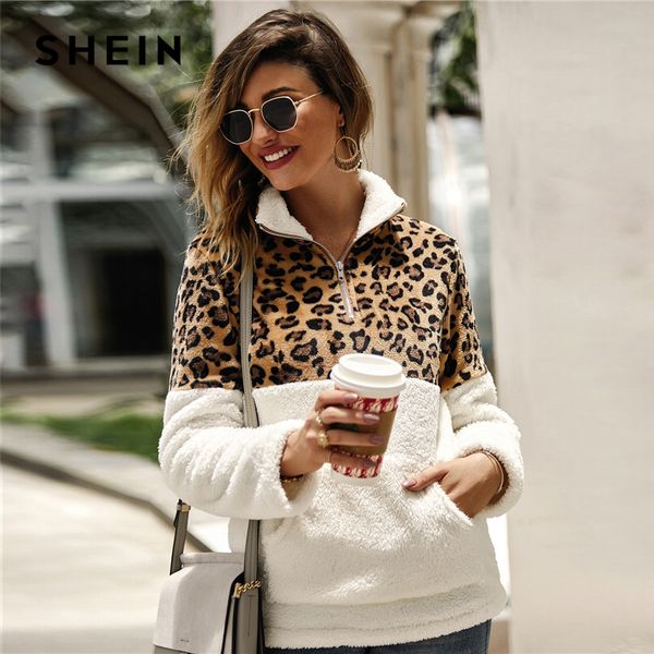 шеин фланель contrast leopard quarter zipper тедди толстовка пуловер женщины осень зима стенд воротник повседневная толстовки, Black
шеин фланель contrast leopard quarter zipper тедди толстовка пуловер женщины осень зима стенд воротник повседневная толстовки, Black