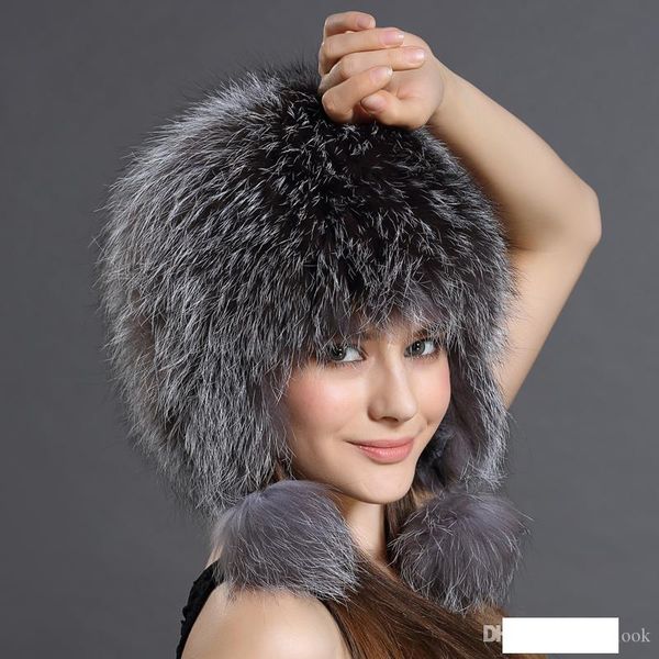 fox fur hats women cap natural fox fur balls casual fashion earmuffs knitted beanies solid women popular hats, Blue;gray
fox fur hats women cap natural fox fur balls casual fashion earmuffs knitted beanies solid women popular hats, Blue;gray