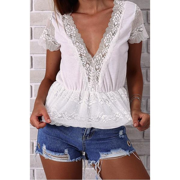лето элегантный коротким рукавом эластичный пояс tee shirt женщины v neck lace белая блузка рубашка ws8716v, White
лето элегантный коротким рукавом эластичный пояс tee shirt женщины v neck lace белая блузка рубашка ws8716v, White