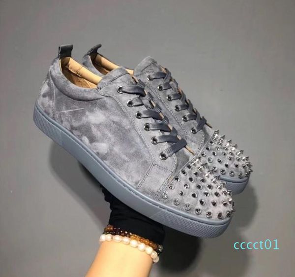designer sneakers red bottom spikes flat velours suede sneakers iron grey men trainers 100% real leather party shoes cct1, Black
designer sneakers red bottom spikes flat velours suede sneakers iron grey men trainers 100% real leather party shoes cct1, Black