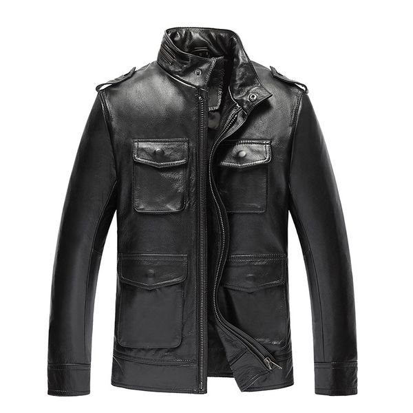 yolanfairy genuine leather jackets for men cow leather jacket spring autumn plus size 5xl jaqueta couro 19-818 mf601, Black
yolanfairy genuine leather jackets for men cow leather jacket spring autumn plus size 5xl jaqueta couro 19-818 mf601, Black