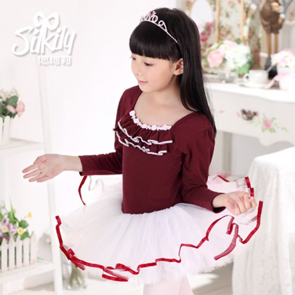 kelly children's cotton long sleeve dance dress girls autumn and winter dance practice gongfu children's ballet skirt, Black;red
kelly children's cotton long sleeve dance dress girls autumn and winter dance practice gongfu children's ballet skirt, Black;red