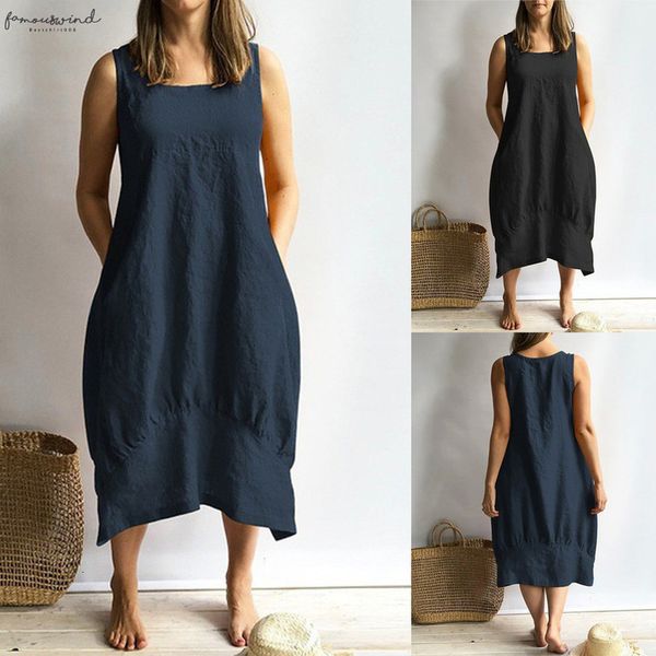 new fashion dress 2020women casual o neckline solid dress sleeveless loose pocket linen dress drop shipping, Black;gray
new fashion dress 2020women casual o neckline solid dress sleeveless loose pocket linen dress drop shipping, Black;gray