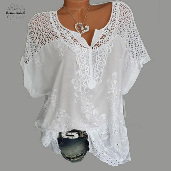 blouse xl shirt plus size women bats wing sleeved v neck 5xl fashion lace edge vestidos shirts 0128, White
blouse xl shirt plus size women bats wing sleeved v neck 5xl fashion lace edge vestidos shirts 0128, White