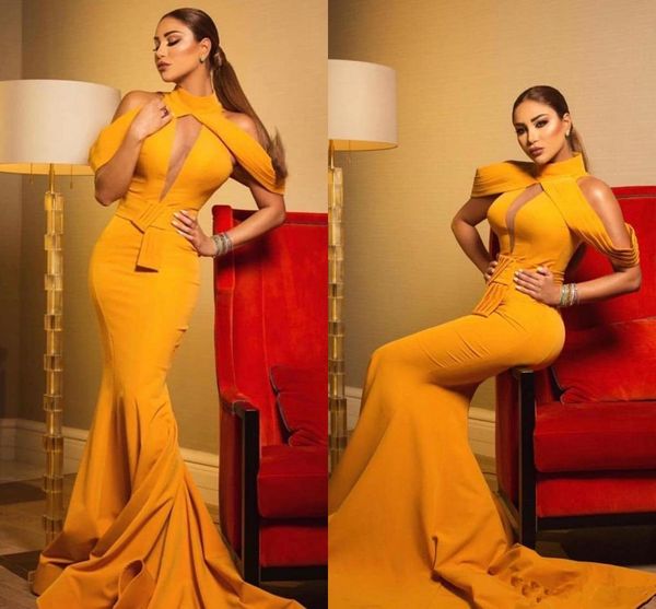 yellow mermaid arabic aso ebi evening dresses high neck sleeveless prom gowns backless sweep train formal party dress robes de soiree, Black;red
yellow mermaid arabic aso ebi evening dresses high neck sleeveless prom gowns backless sweep train formal party dress robes de soiree, Black;red