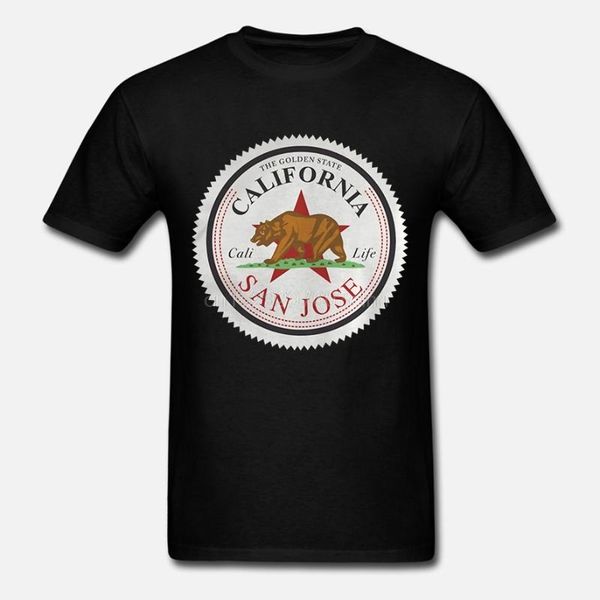 men tshirt cali san jose cool printed t-shirt tees top, White;black
men tshirt cali san jose cool printed t-shirt tees top, White;black