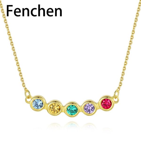 fenchen 5 colors round z pendant necklaces for women 925 sterling silver fine jewelry party link chain collier femme an008
fenchen 5 colors round z pendant necklaces for women 925 sterling silver fine jewelry party link chain collier femme an008