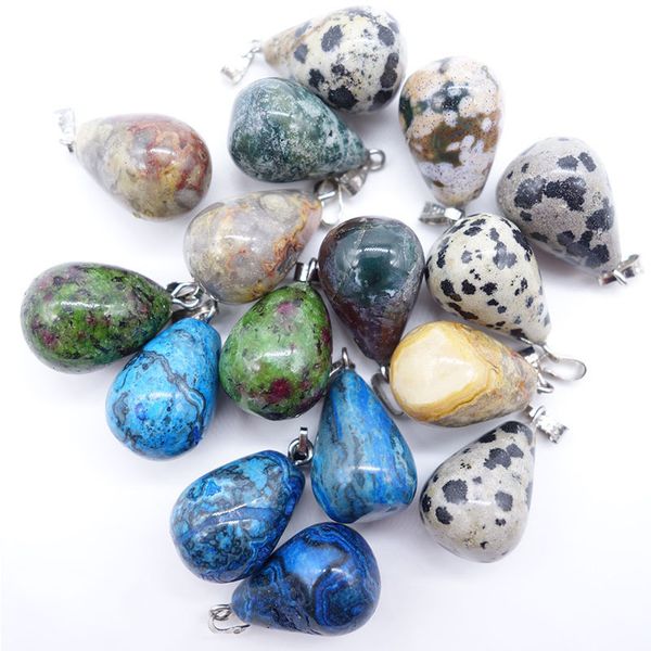 healing stone water drop pendants charms amethyst opal obsidian chakra beads jewelry natural stone pendants fit for necklace, Bronze;silver 
healing stone water drop pendants charms amethyst opal obsidian chakra beads jewelry natural stone pendants fit for necklace, Bronze;silver