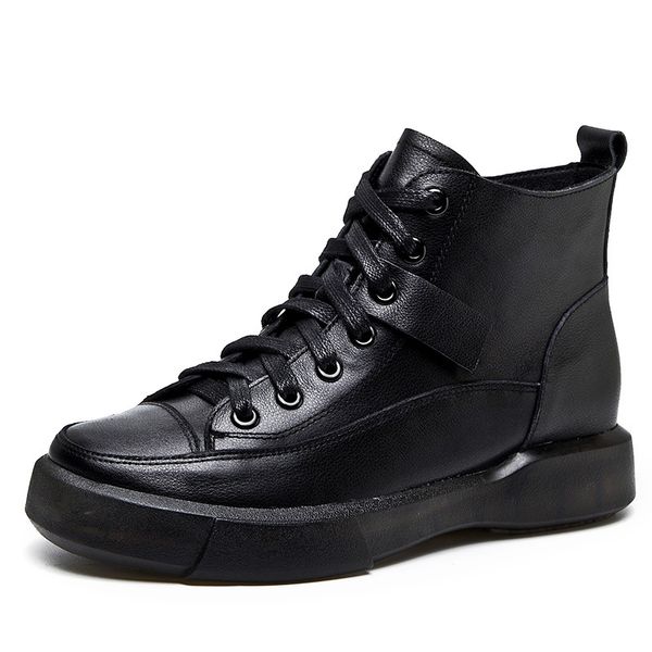 100% natural full cowhide lace ankle boots casual sneaker women boots style soft comfort leather autumn winter, Black
100% natural full cowhide lace ankle boots casual sneaker women boots style soft comfort leather autumn winter, Black