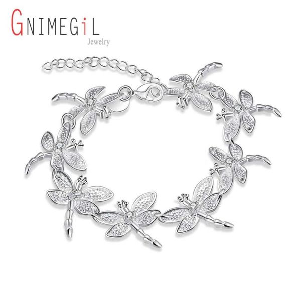 gnimegil silver plated charm bracelet silver fashion dragonfly bracelets for women party wedding romantic jewelry, Black
gnimegil silver plated charm bracelet silver fashion dragonfly bracelets for women party wedding romantic jewelry, Black