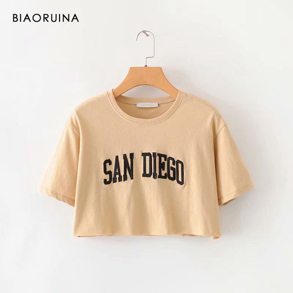 biaoruina women's letter embroidery casual t-shirt short sleeve female summer fashion crop girls cotton tees streetwear, White
biaoruina women's letter embroidery casual t-shirt short sleeve female summer fashion crop girls cotton tees streetwear, White