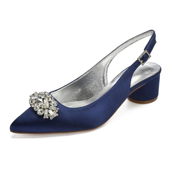 pointed toe crystal brooch satin lady evening dress shoes slingback thick block heels bridal wedding party ball prom pumps, Black
pointed toe crystal brooch satin lady evening dress shoes slingback thick block heels bridal wedding party ball prom pumps, Black
