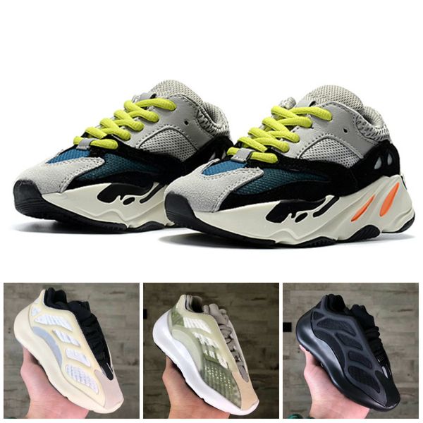 

kanye west 700 runner kids shoes baby toddler run sneakers running shoes infant children boys and girls chaussures pour enfants eur28-35, Black