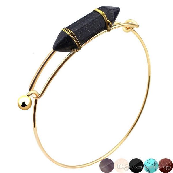 2016 turquoise bangle bracelets 6 colors bullet shape natural stone adjustable bangle for women fashion jewelry bracelet, Black
2016 turquoise bangle bracelets 6 colors bullet shape natural stone adjustable bangle for women fashion jewelry bracelet, Black