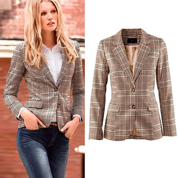 modis veste femme women casual work button suit office coat jackets plaid suits 2019 autumn women blazers and jackets fa, White;black
modis veste femme women casual work button suit office coat jackets plaid suits 2019 autumn women blazers and jackets fa, White;black