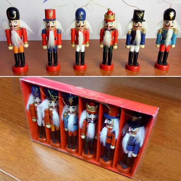 

christmas decoration 1pcs 12cm wood made nutcracker puppet new year christmas deskornaments drawing walnuts soldiers