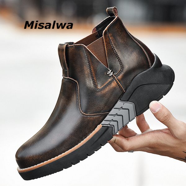 misalwa new men height increasing boots slip on autumn/winter casual chukka botas hombre quality special ankle boots, Black
misalwa new men height increasing boots slip on autumn/winter casual chukka botas hombre quality special ankle boots, Black