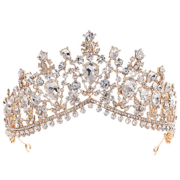 baroque bridal crown headdress rhinestone crown female bridal headband wedding hair accessories, Golden;white
baroque bridal crown headdress rhinestone crown female bridal headband wedding hair accessories, Golden;white