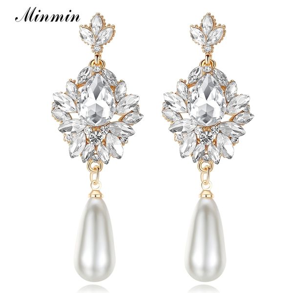 minmin elegant simulated pearl earrings for women big teardrop crystal long dangle earrings 2019 fashion wedding jewelry meh1022, Golden
minmin elegant simulated pearl earrings for women big teardrop crystal long dangle earrings 2019 fashion wedding jewelry meh1022, Golden