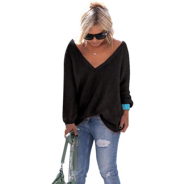 loose women sweater knitted pullover long sleeve solid long sleeve knitwear sweater chompas para mujer v-neck d90703, White;black
loose women sweater knitted pullover long sleeve solid long sleeve knitwear sweater chompas para mujer v-neck d90703, White;black
