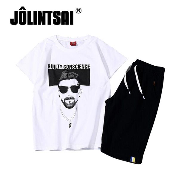 2018 summer two piece set printed men's sportswear moda hombre casual tracksuit male sweatsuit men's cotton t-shirt+short sets, Gray
2018 summer two piece set printed men's sportswear moda hombre casual tracksuit male sweatsuit men's cotton t-shirt+short sets, Gray