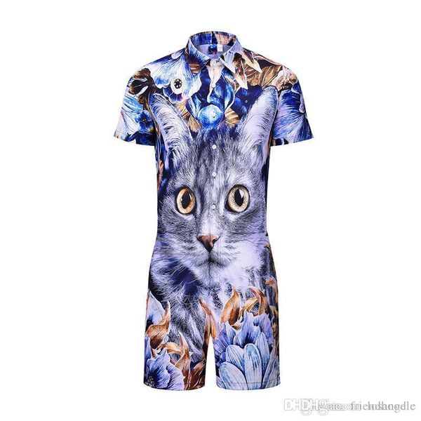 mens 3d cat designer suits one piece shirts shorts 2pcs clothing sets short sleeved, Gray
mens 3d cat designer suits one piece shirts shorts 2pcs clothing sets short sleeved, Gray