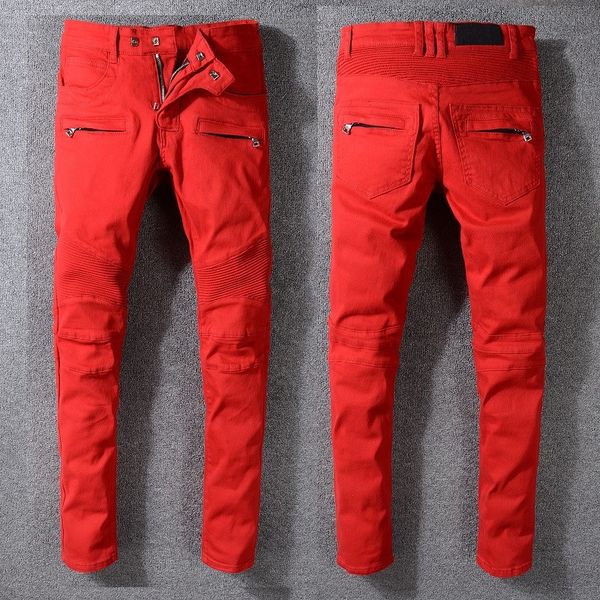 new mens designer style red jeans classi straight red biker casual fitt trousers cowboy famous brand zipper designer size 29-40, Blue
new mens designer style red jeans classi straight red biker casual fitt trousers cowboy famous brand zipper designer size 29-40, Blue