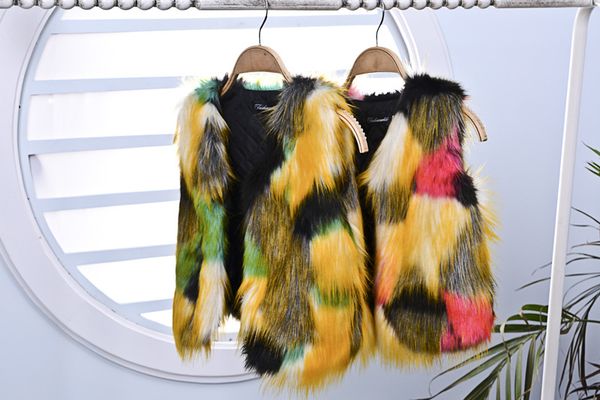 girls faux fur vest, kids vest, toddler vest,bohia multi-color fur vest, Blue
girls faux fur vest, kids vest, toddler vest,bohia multi-color fur vest, Blue