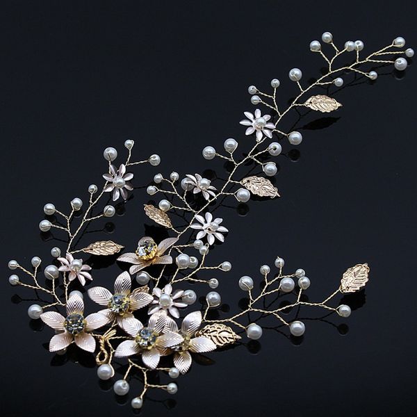 gold leaf bride tiaras headpiece wedding bridal hair accessories crystal simulated pearl braided headbands hair jewelry, Golden;white
gold leaf bride tiaras headpiece wedding bridal hair accessories crystal simulated pearl braided headbands hair jewelry, Golden;white