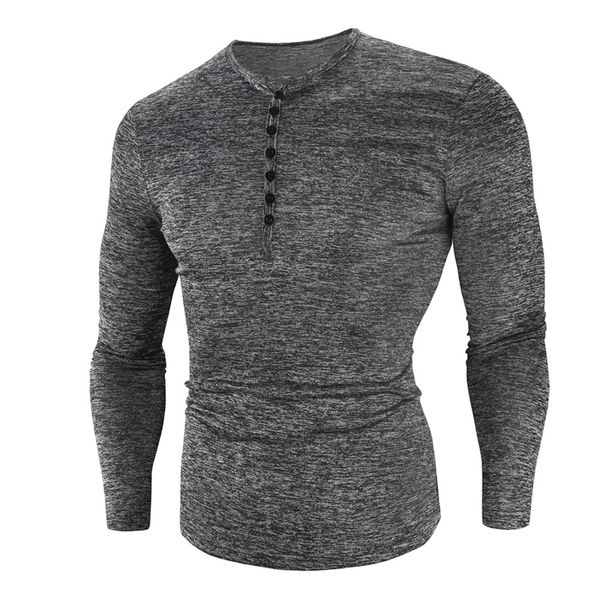 spring mens solid tshirts henley neck slim casual male tees straight daily pure color homme clothing, White;black
spring mens solid tshirts henley neck slim casual male tees straight daily pure color homme clothing, White;black