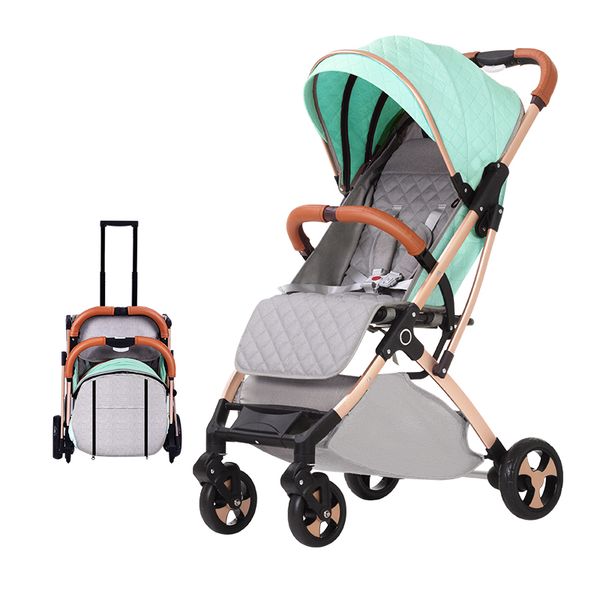 four-wheeled stroller portable folding 0-3 year old baby carriage