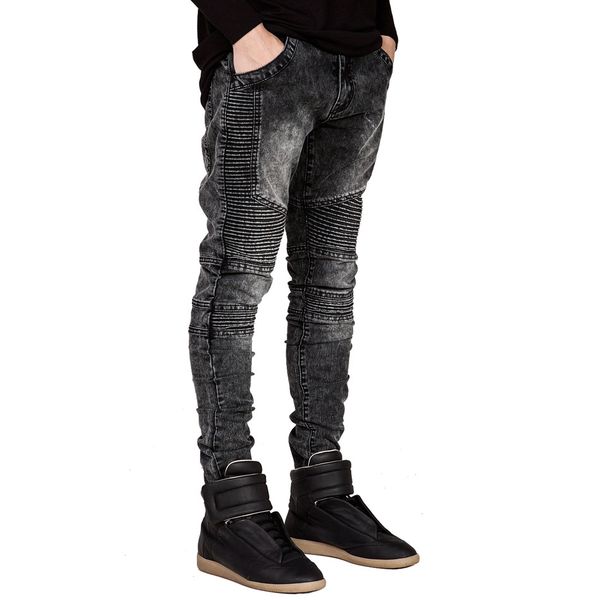 2019 men jeans stretchy ripped skinny biker jeans runway slim racer biker fashion hiphop casual for men plus size 42, Blue
2019 men jeans stretchy ripped skinny biker jeans runway slim racer biker fashion hiphop casual for men plus size 42, Blue